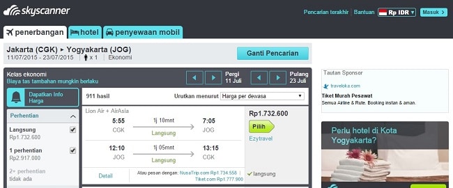 Pesan Tiket Pesawat Murah Skyscanner