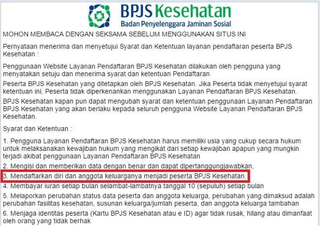 Syarat Ketentuan BPJS Kesehatan