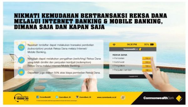 Investasi di Bank: Commonwealth Bank Jual Reksadana