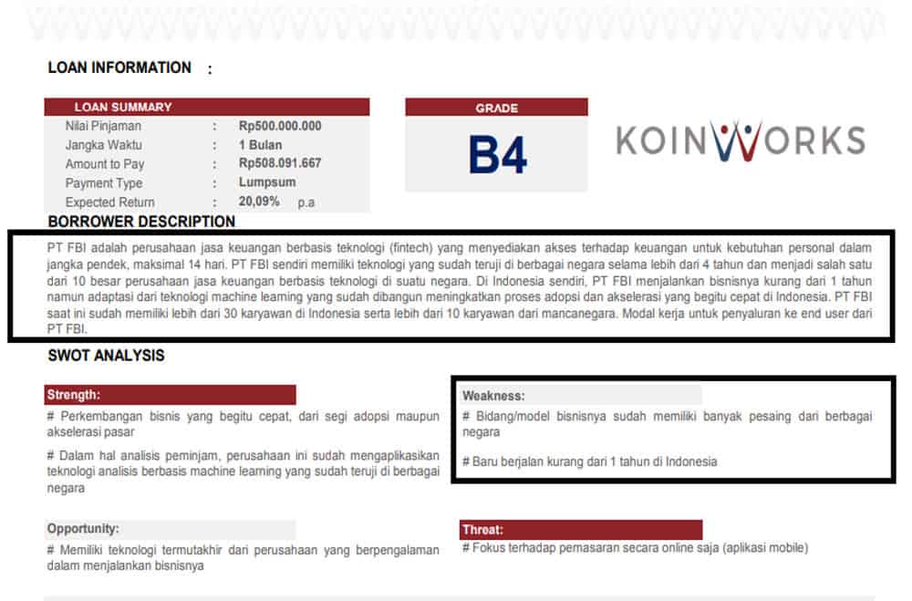 Investasi di P2P Koinworks Disalurkan ke Fintech, Januari 2019