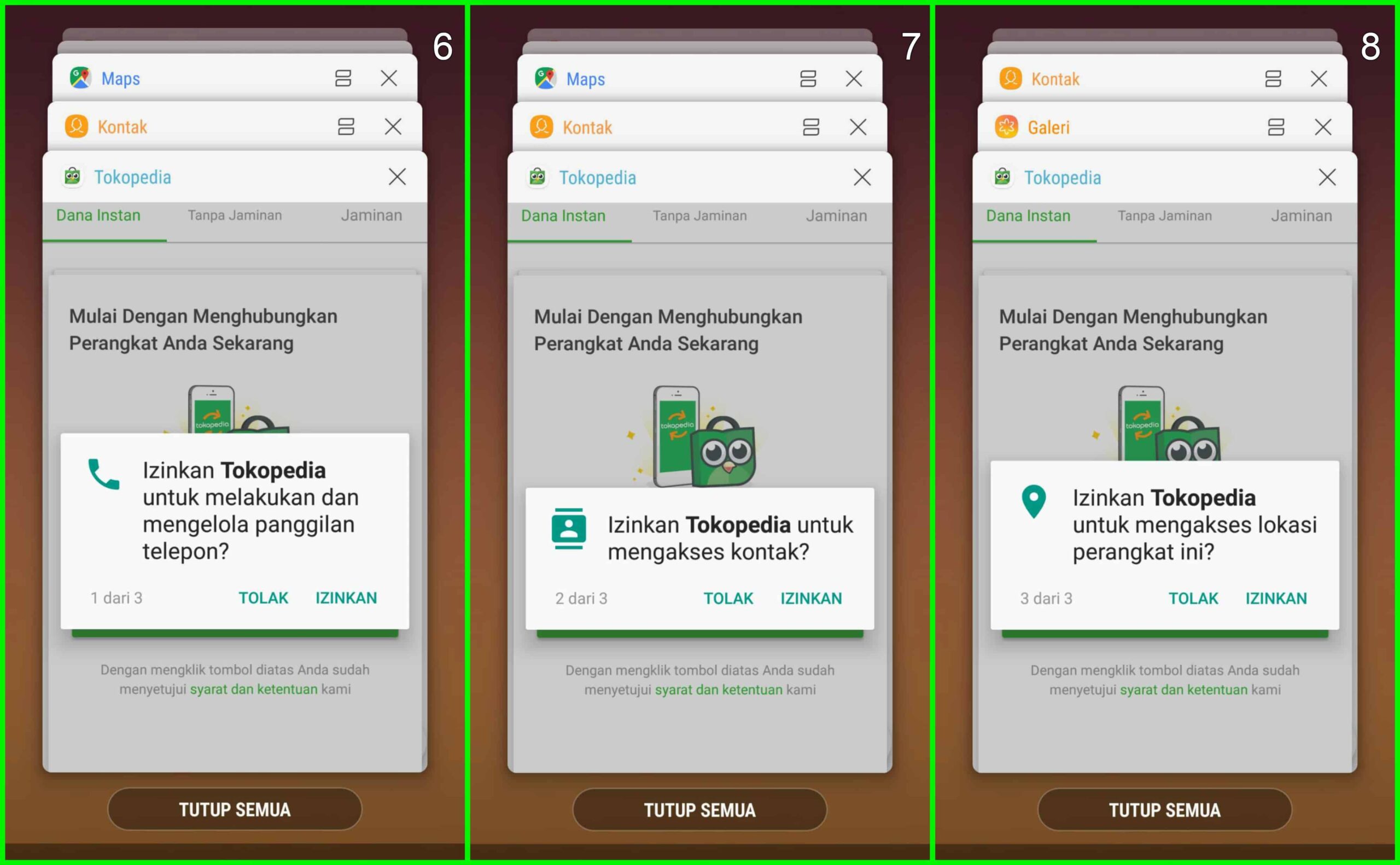 Data Pribadi Pinjaman Online Tokped