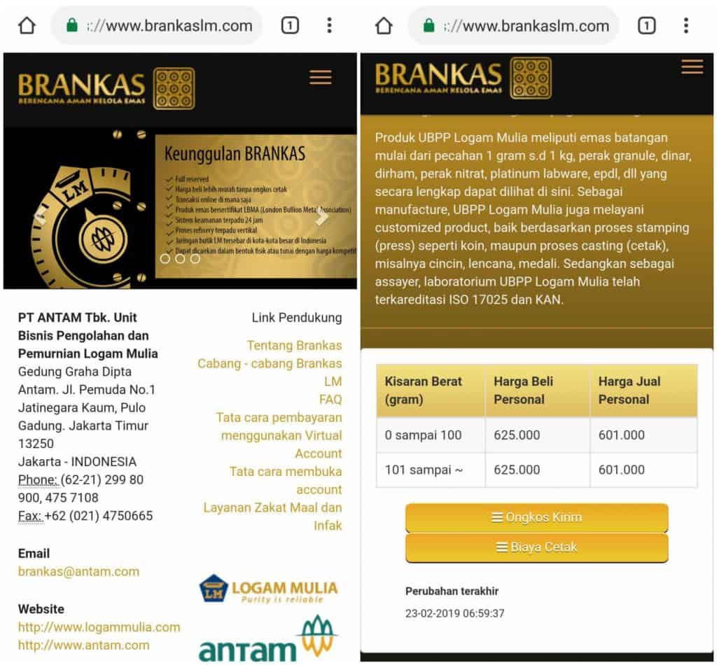 Cara Jual Beli Emas Batangan Antam secara Online di Brankas LM