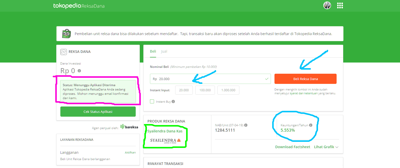 Reksa dana Tokopedia Review 2019