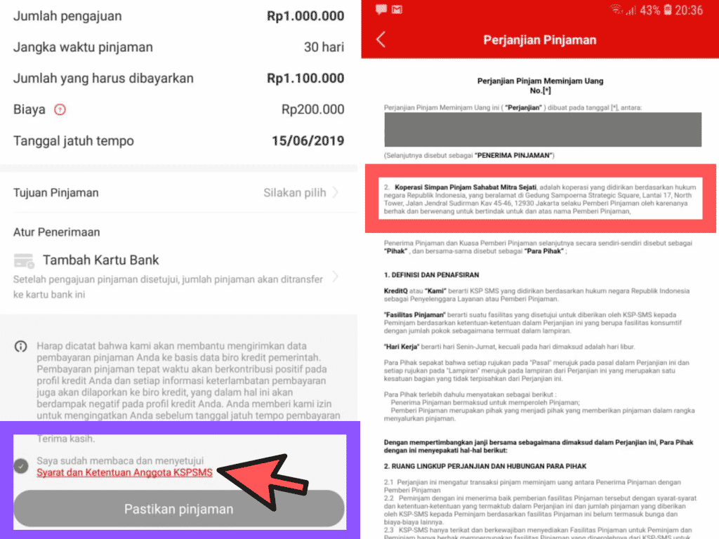 Aplikasi Pinjaman Koperasi Online KreditQ