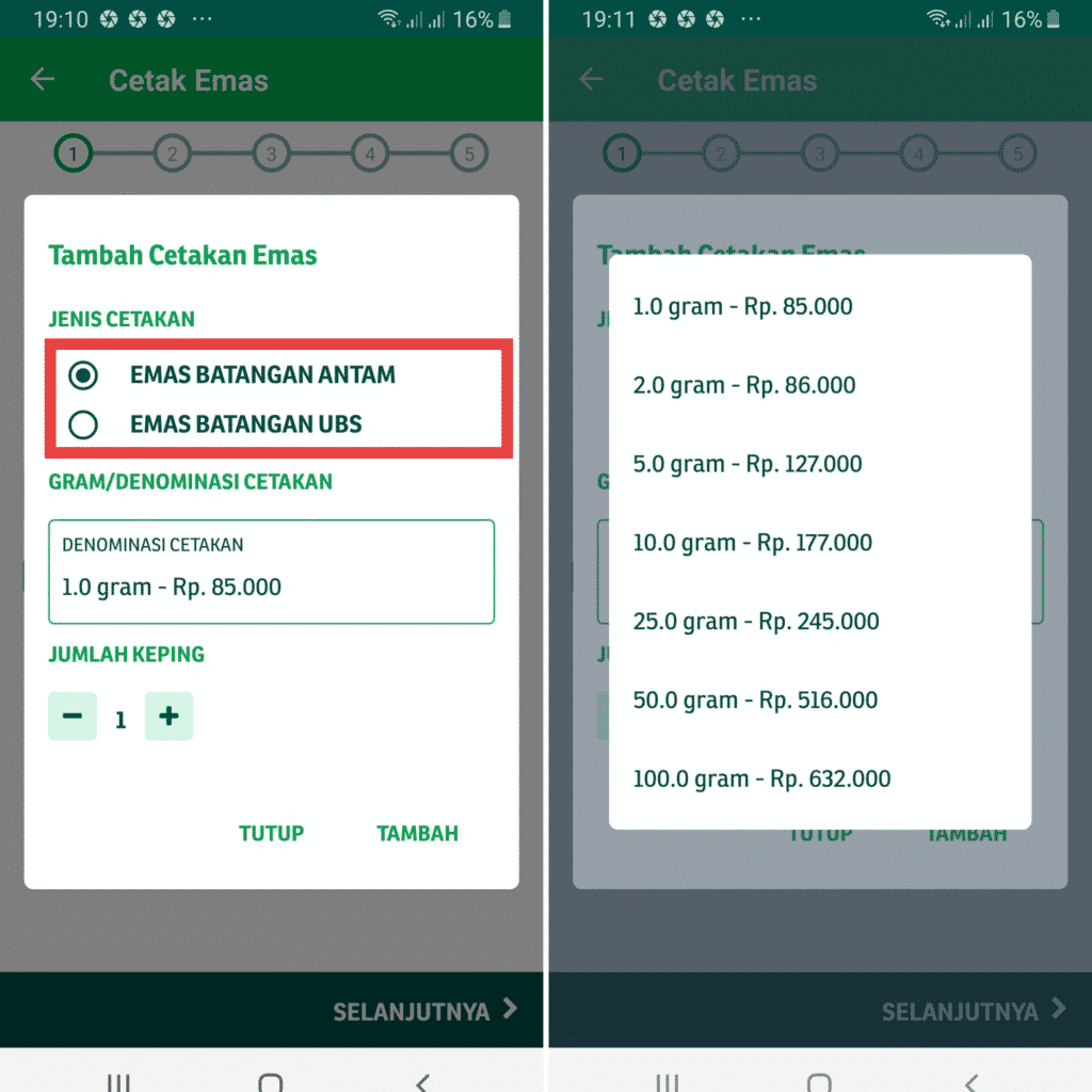 Cetak Logam Mulia Emas Batangan Pegadaian