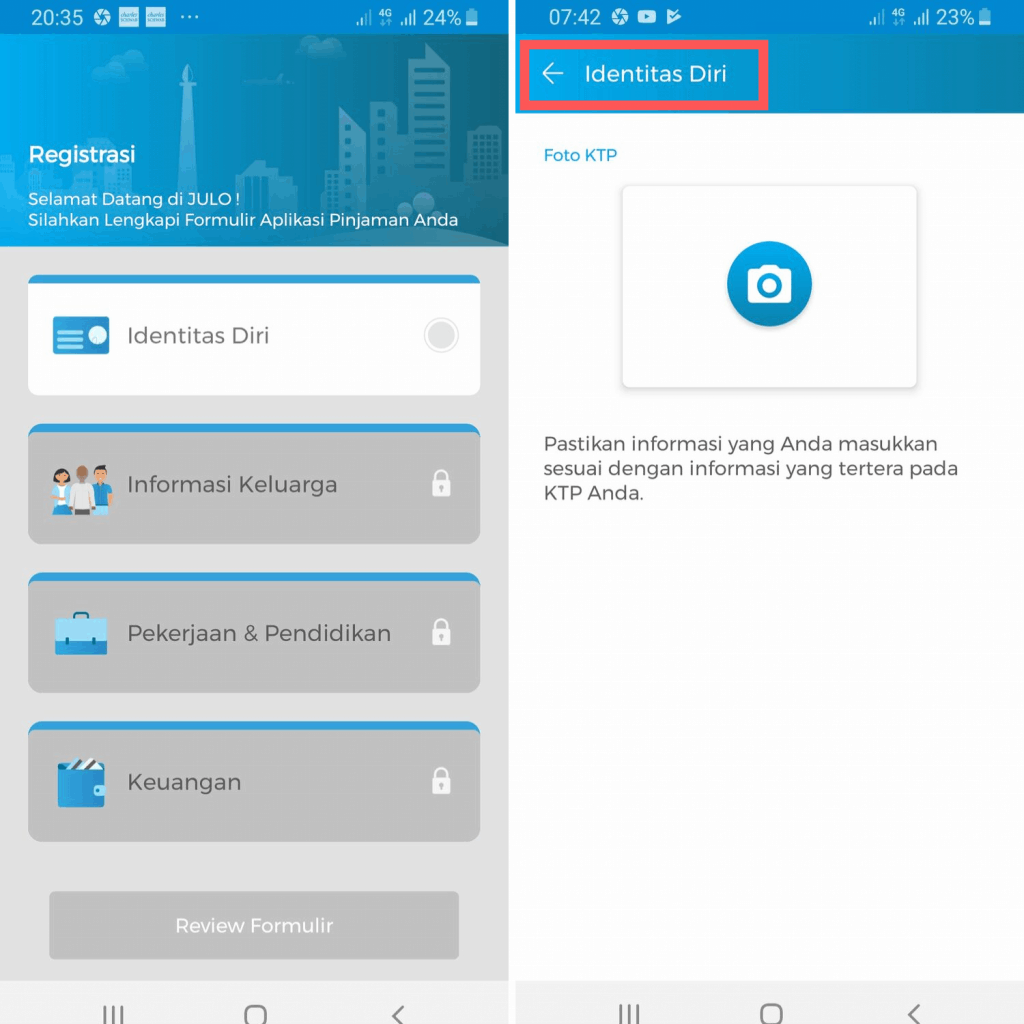 Pengisian Data Aplikasi Online