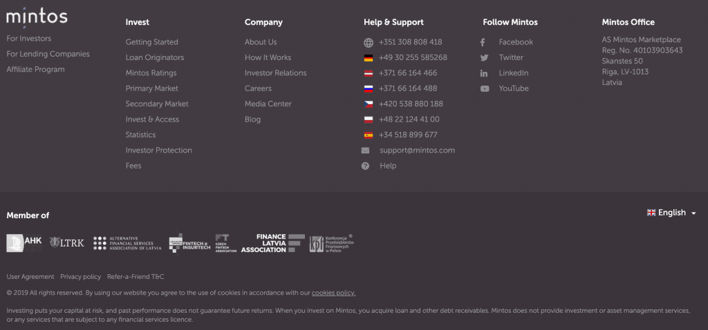 Data Peer to Peer Mintos