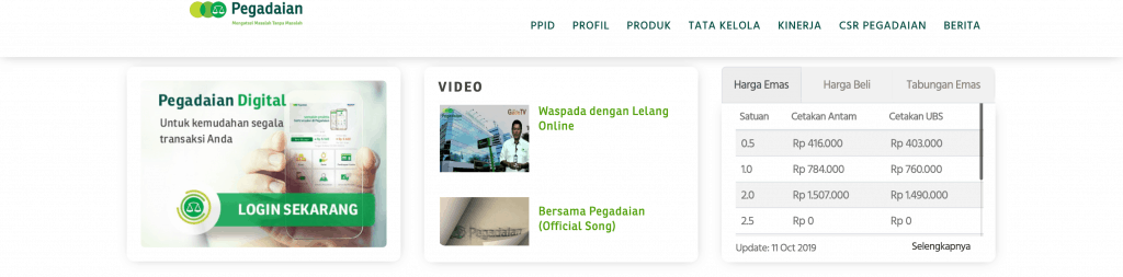 Harga Emas Batangan Pegadaian