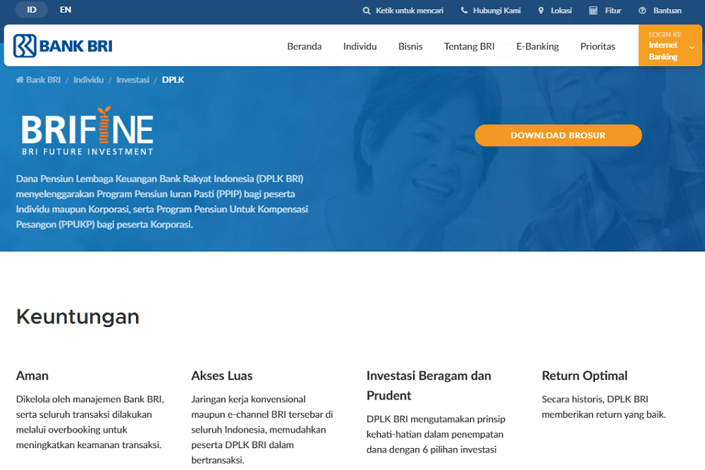 DPLK BRI Dana Pensiun