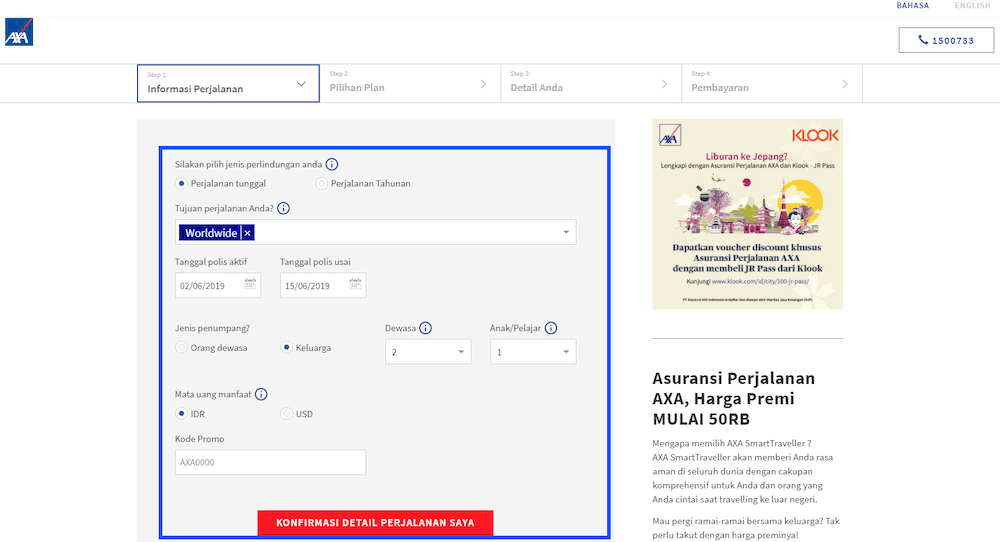 AXA Asuransi Perjalanan Travel Insurance