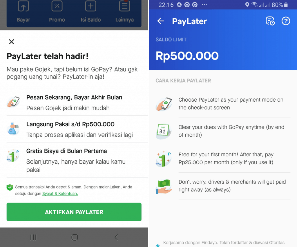 Gojek PayLater Metode Pembayaran