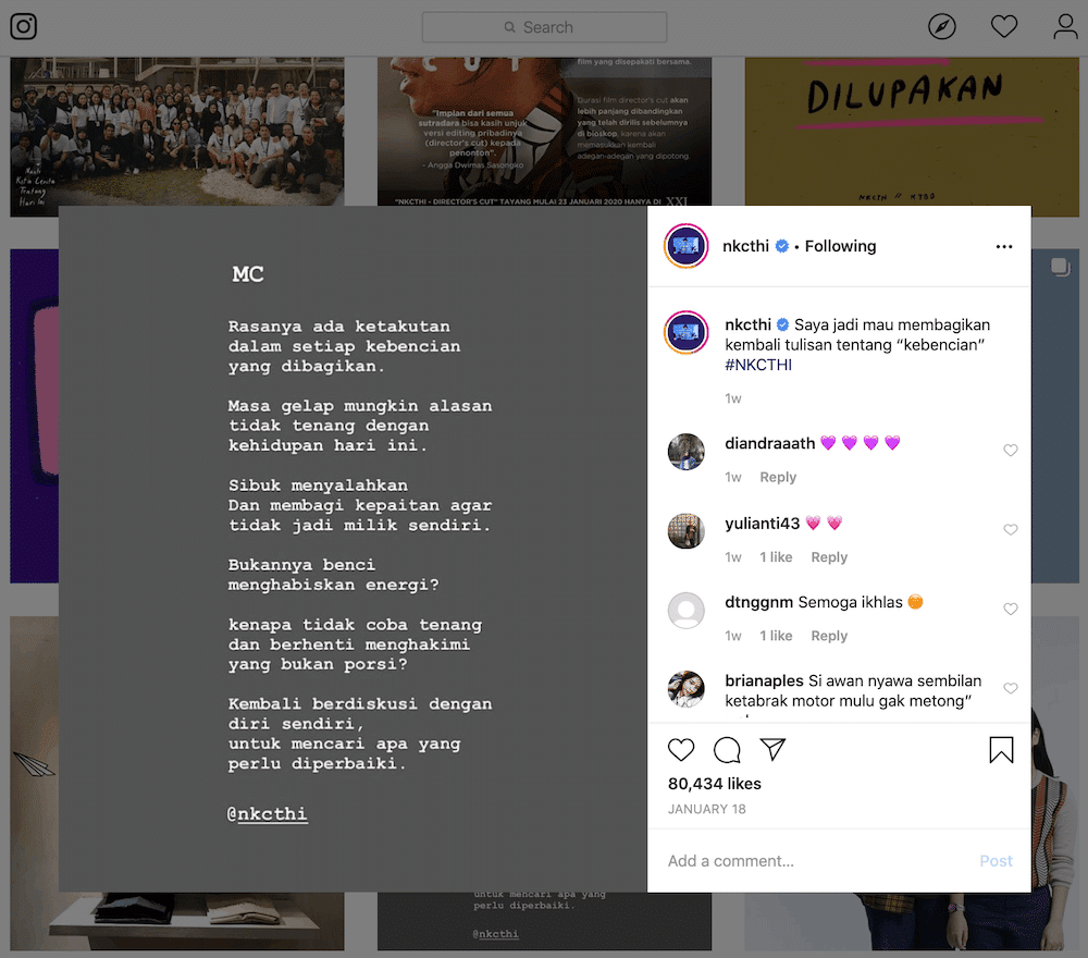 Caption #NKCTHI, Sangat Catchy !