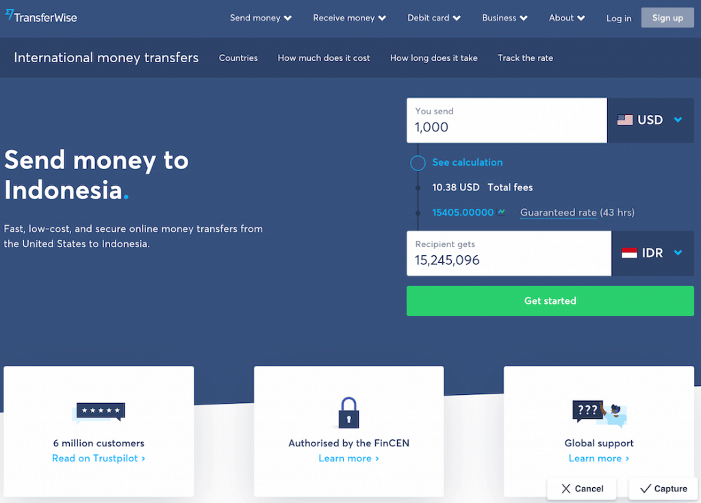 TransferWise untuk melakukan Transfer Valas ke seluruh dunia