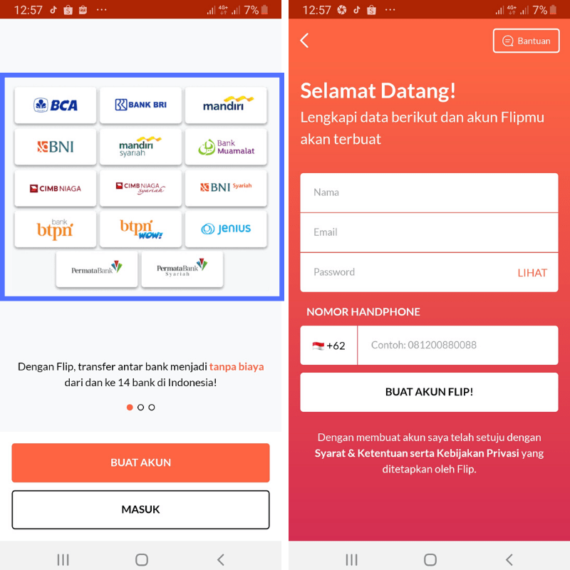 Flip Aplikasi Traansfer Gratis