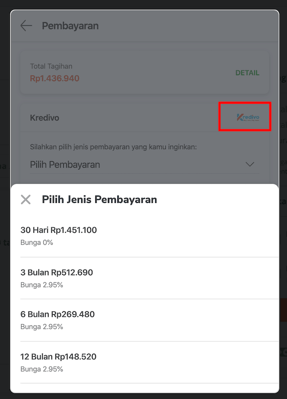 Cicilan Tanpa Kartu Kredit per Bulan Kredivo