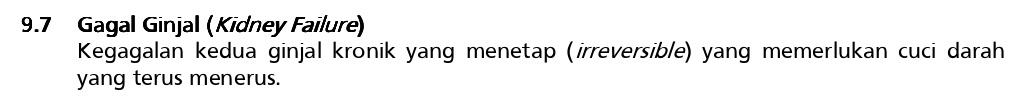 Definisi Gagal Ginjal Asuransi Penyakit Kritis