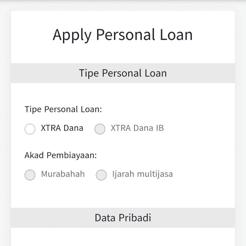 Aplikasi KTA CIMB Niaga Syariah