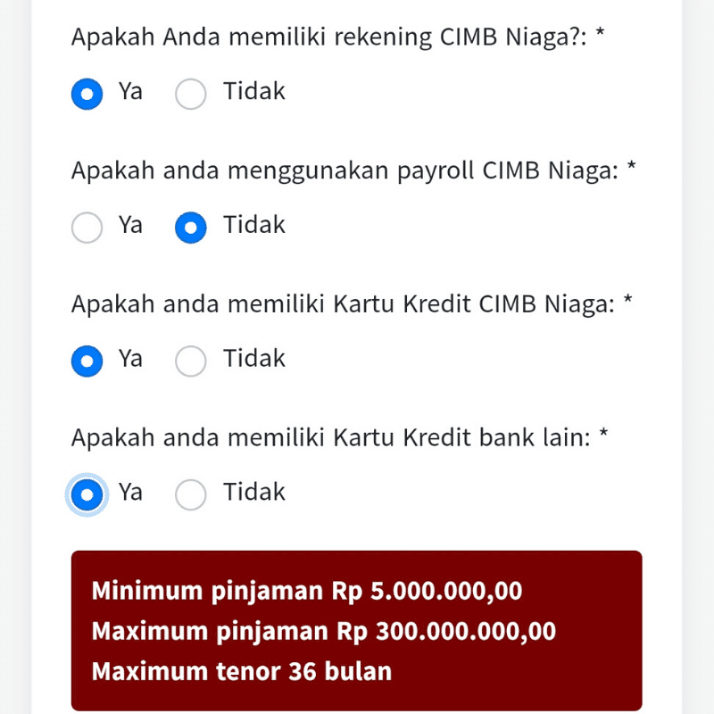 Aplikasi KTA CIMB Niaga Syariah