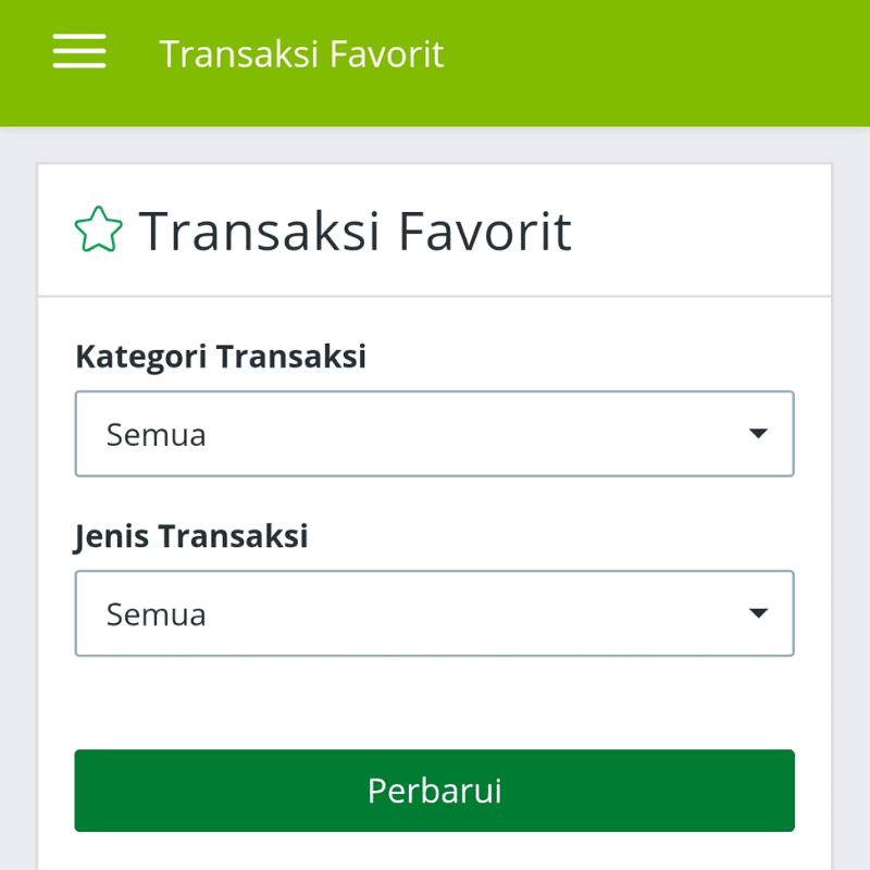 PermateNet Transaksi Favorit