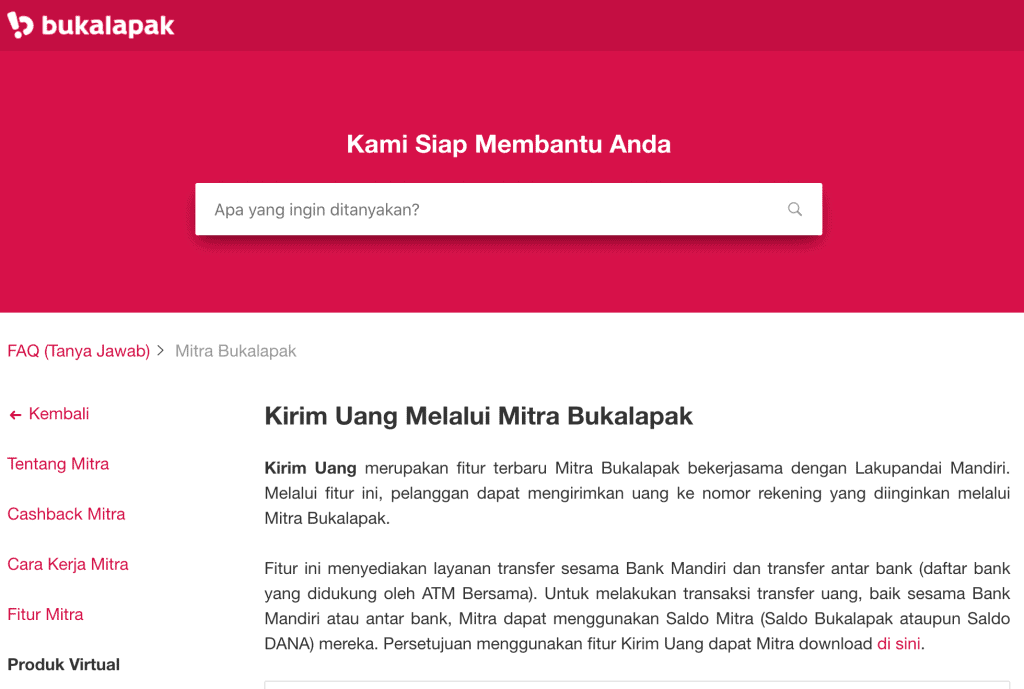 Bukalapan Kirim Uang Lewat Mitra Tanpa Rekening Tanpa ATM