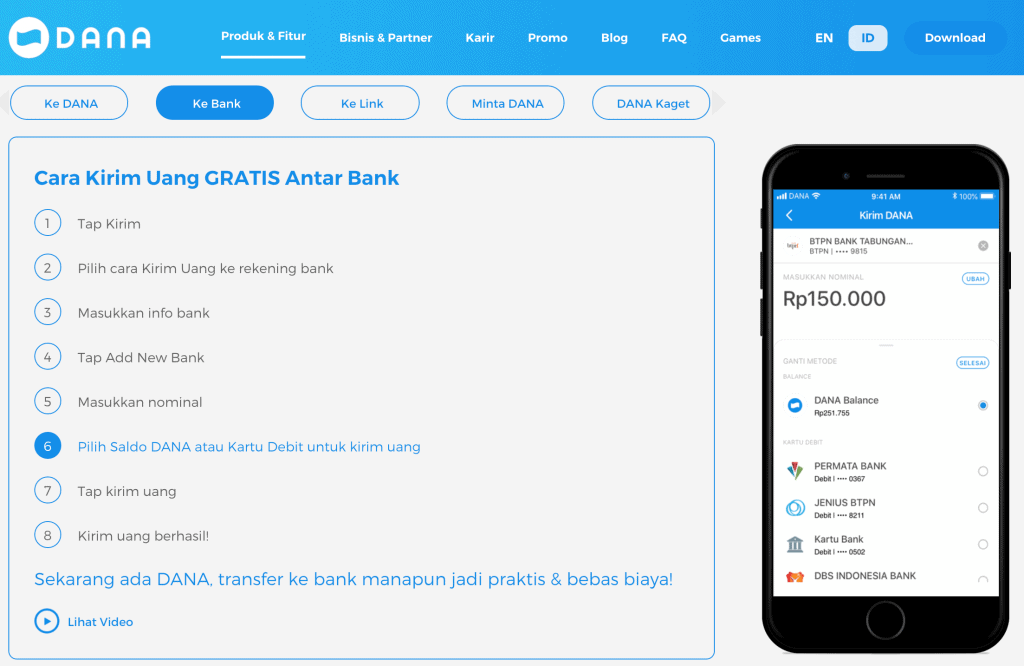DANA Dompet Digital Kirim Uang