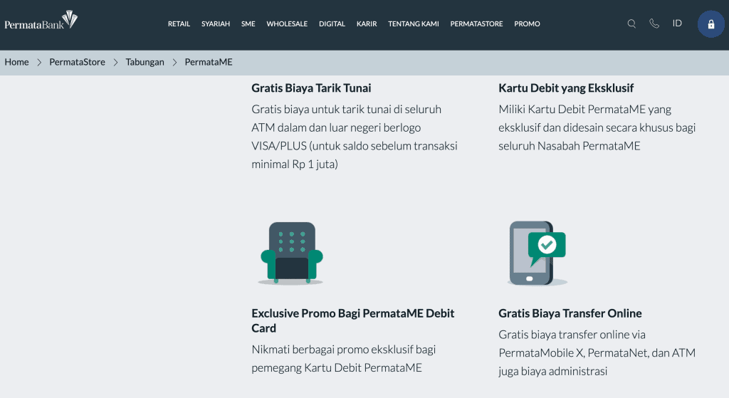 Permata ME Gratis Transfer Antar Bank