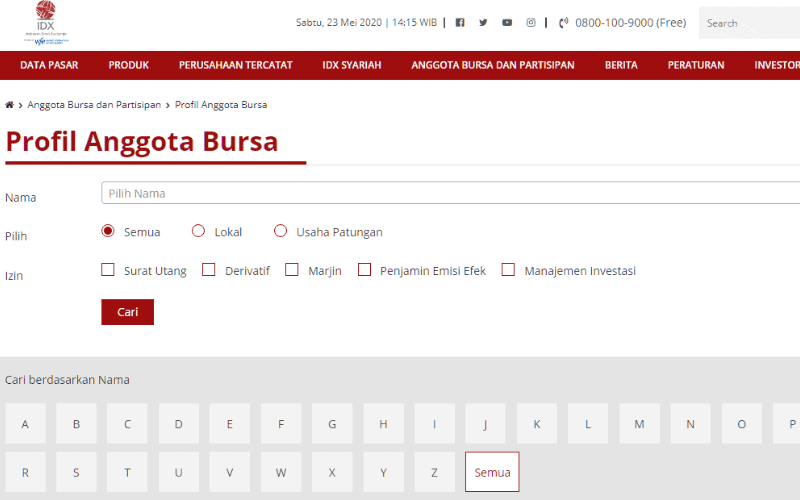 Daftar Perusahaan Sekuritas BEI