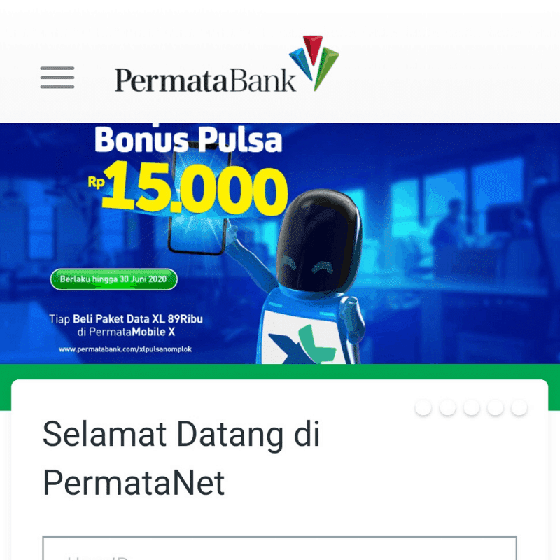 Masuk PermataNet Bank Permata
