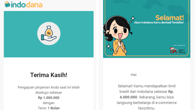 Persetujuan Pencairan Indodana Pinjaman Uang Tunai Online Cepat Cair
