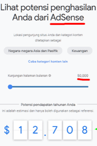 Hasil Penghasilan Google Adsense