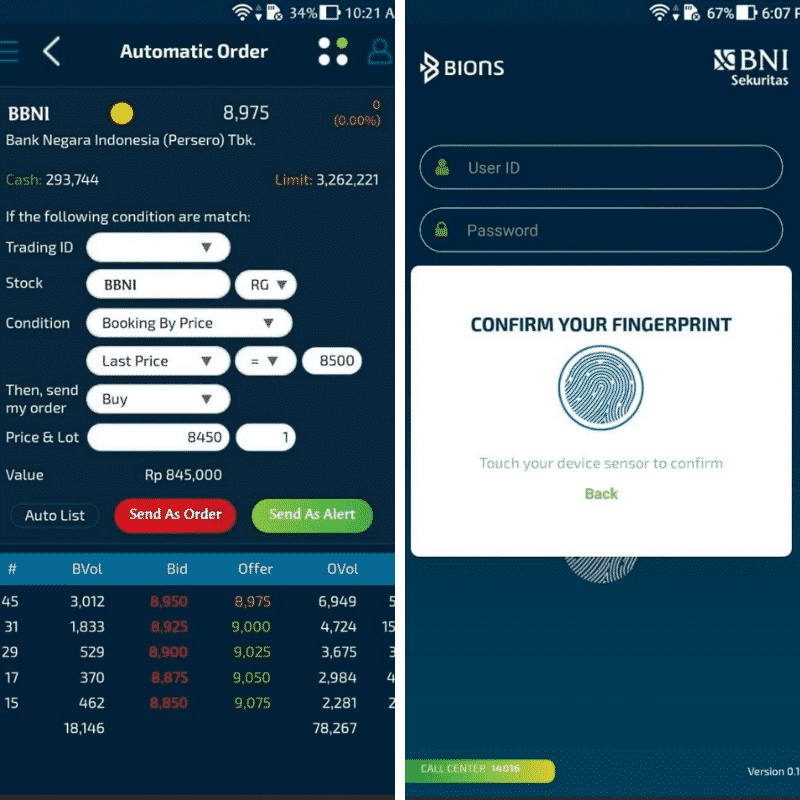 BIONS Aplikasi BNI Sekuritas