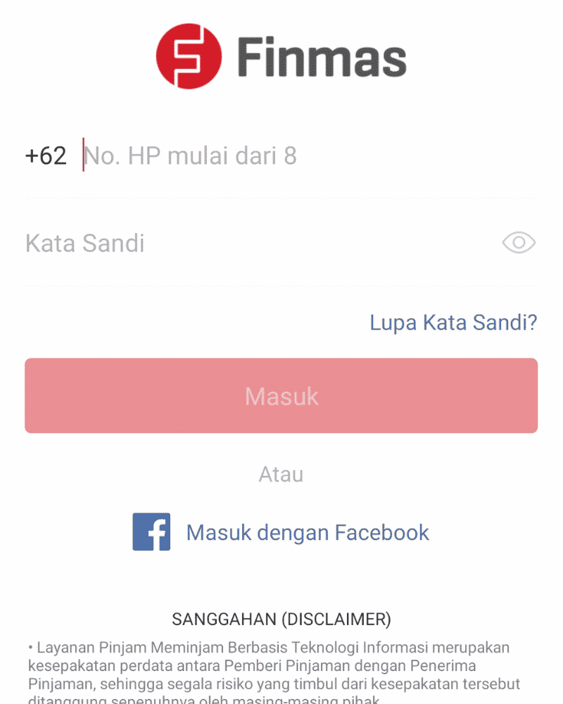 Aplikasi Finmas Pinjaman