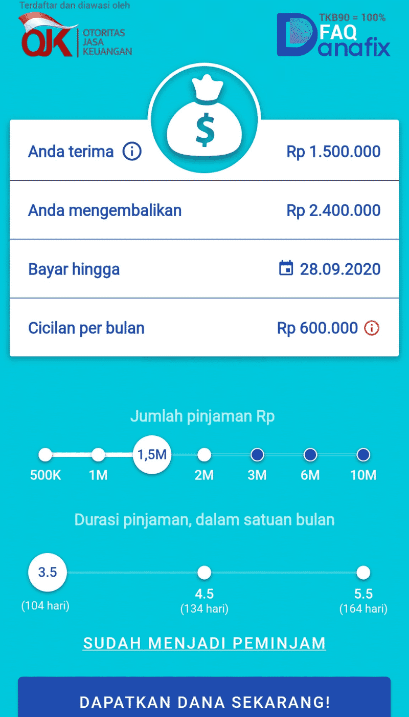 Danafix Aplikasi Pinjol