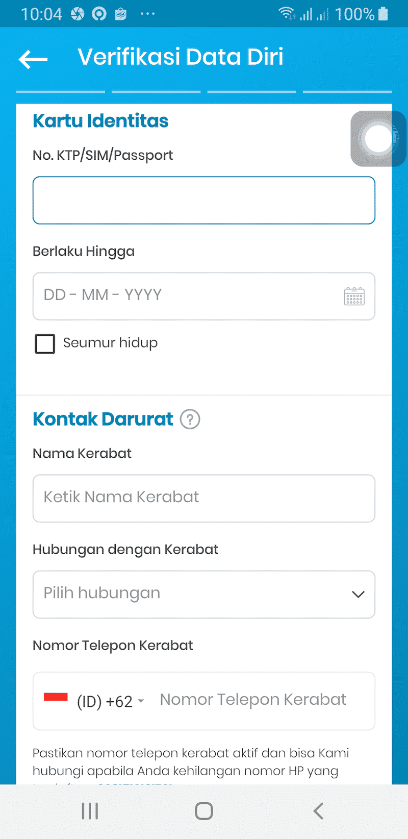 Isi Data Diri Indodax Jual Beli Trading Investasi Bitcoin Crypto