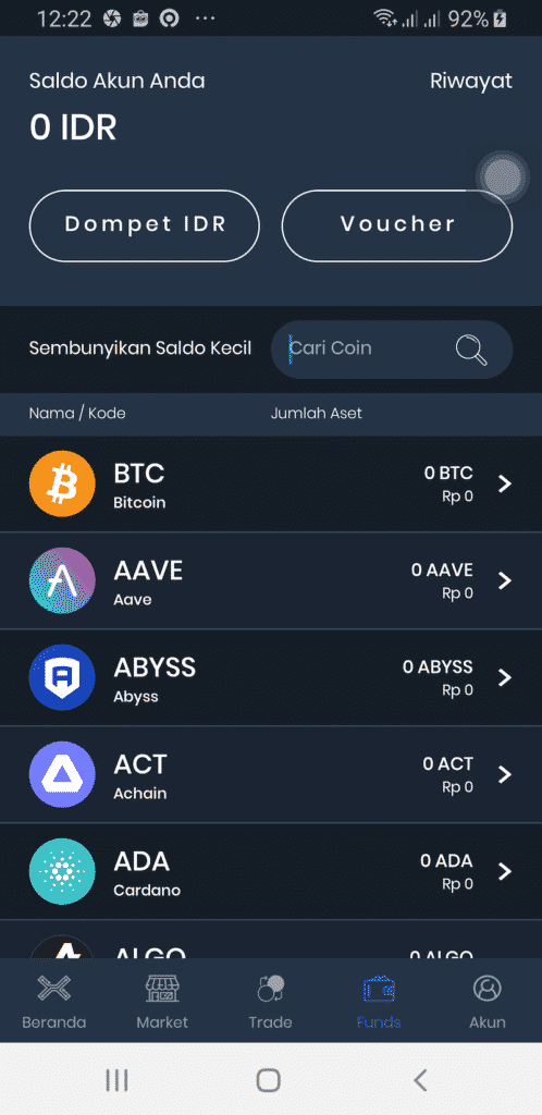 Daftar Mata uang Digital Indodax Jual Beli Trading Investasi Bitcoin Crypto