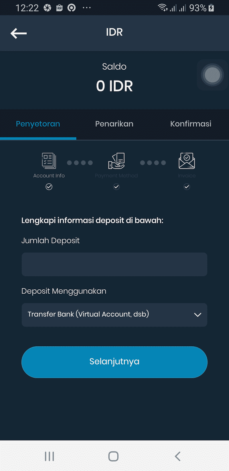 Deposit Rupiah Indodax Jual Beli Trading Investasi Bitcoin Crypto