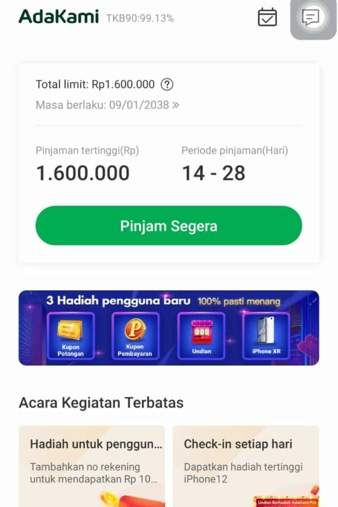Persetujuan Plafon AdaKami Pinjaman Online Izin OJK