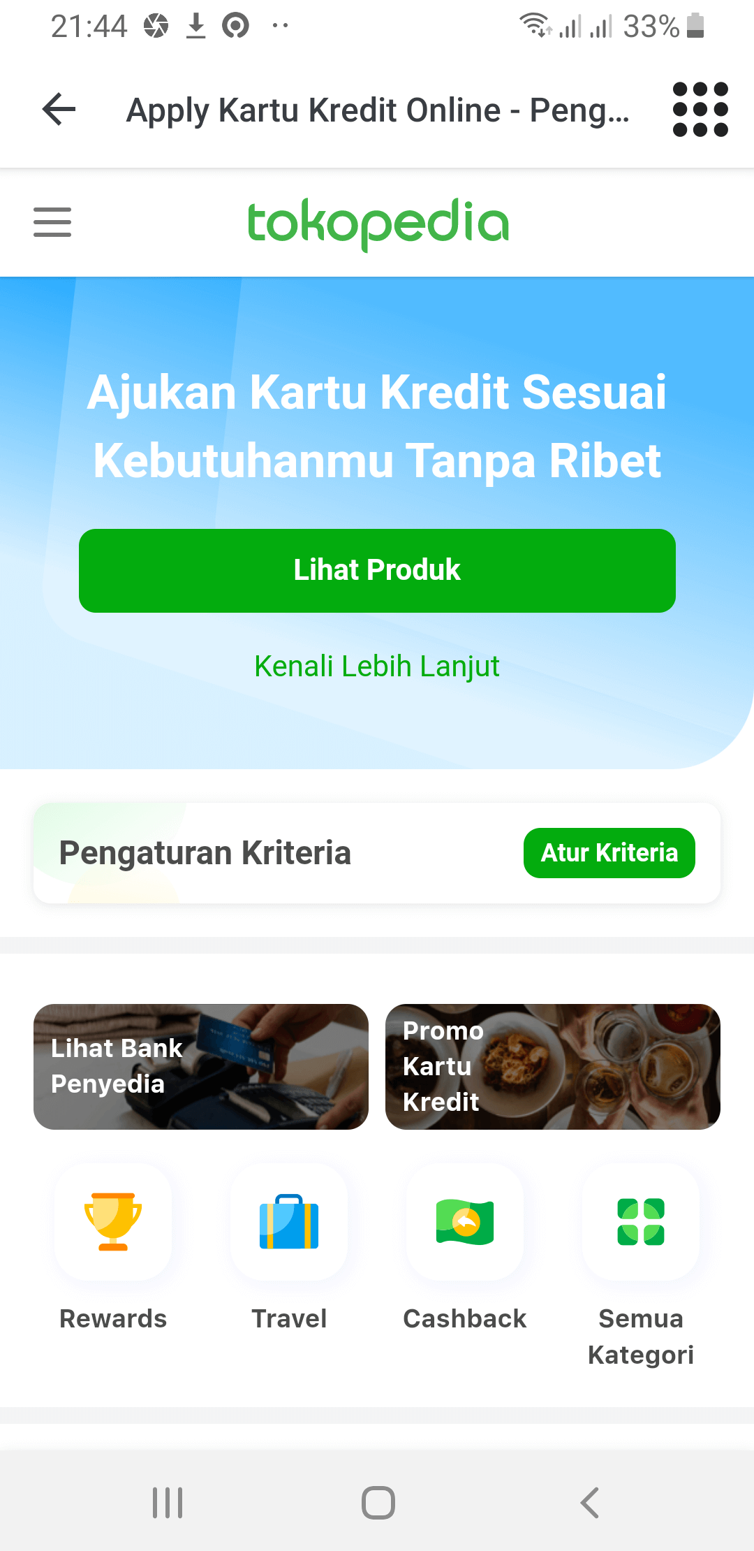 Ajukan Kartu Kredit Cara Kredit di Tokopedia