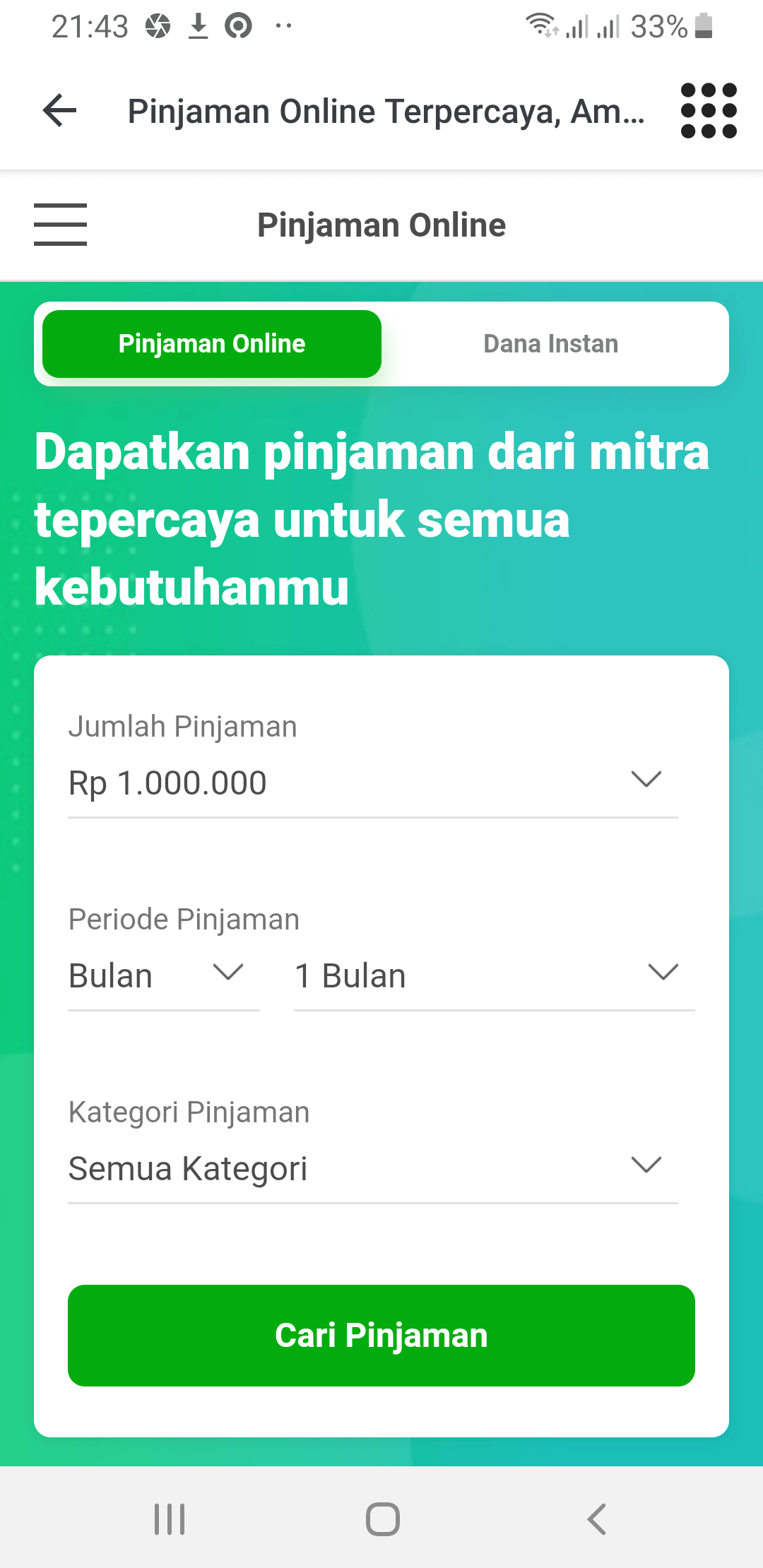 Pinjaman Online Cara Kredit di Tokopedia