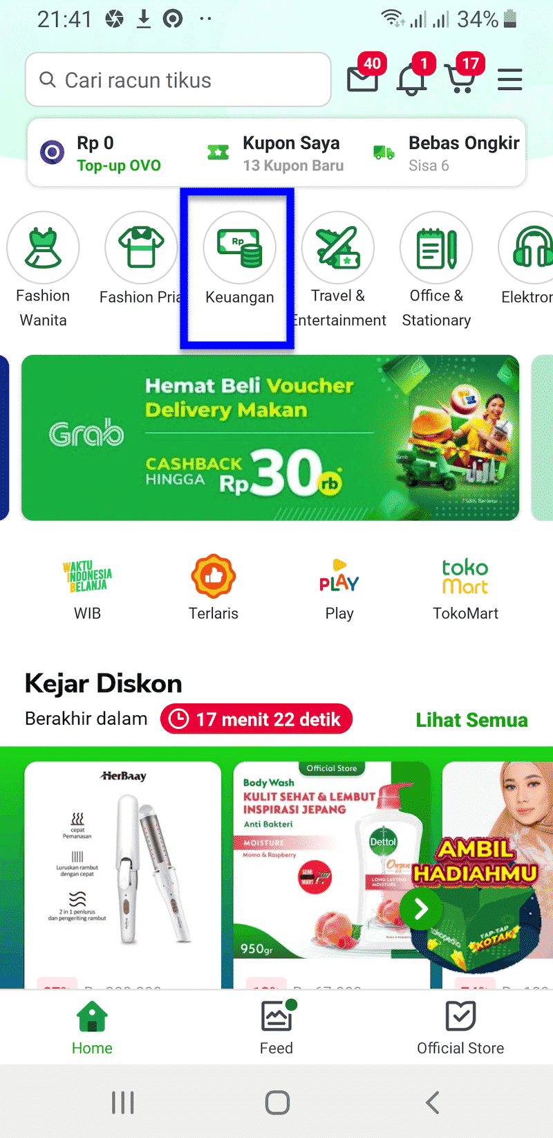 Buka Aplikasi Cara Kredit di Tokopedia