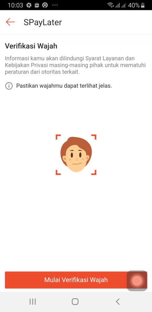 Verifikasi Aplikasi Shopee Paylater