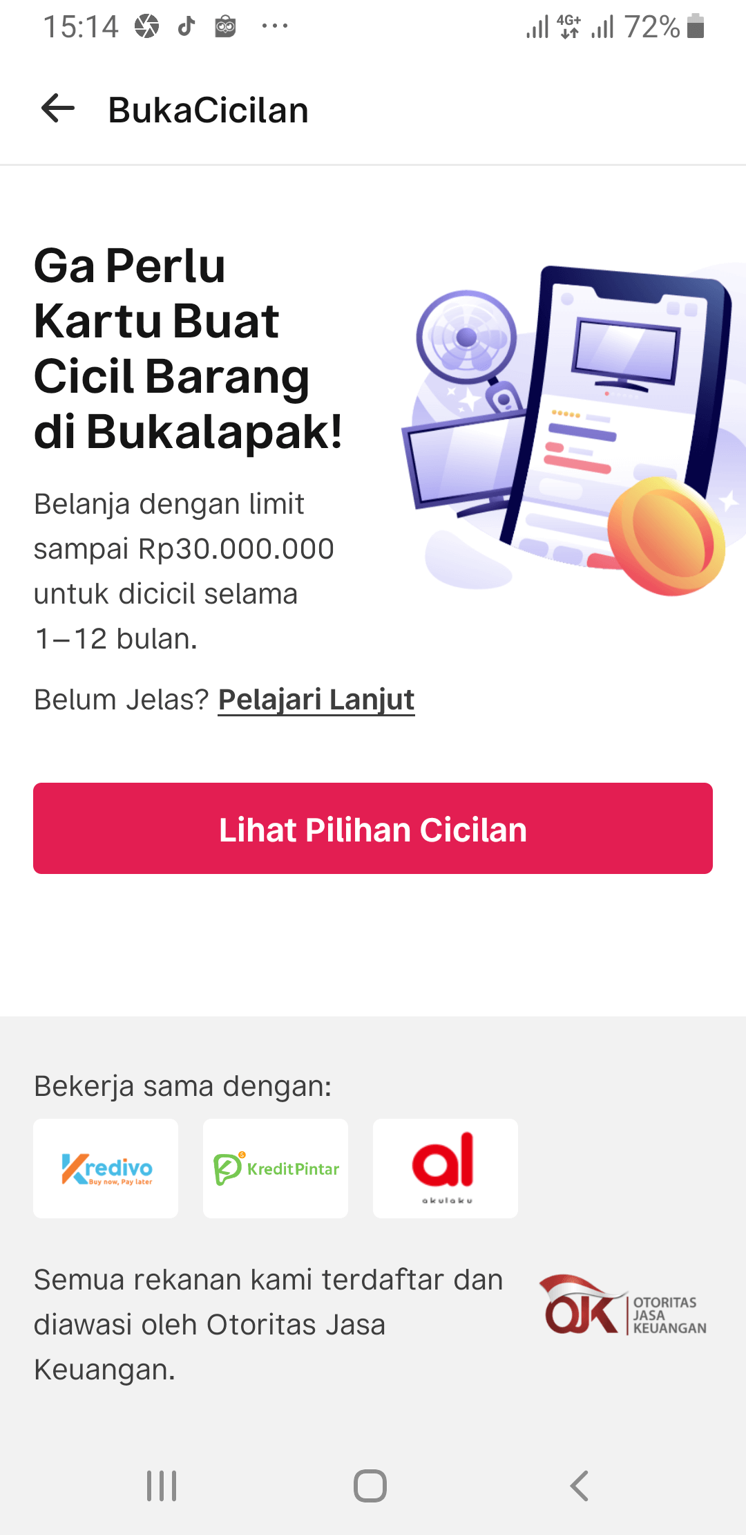 Cicilan Cara Kredit Bukalapak