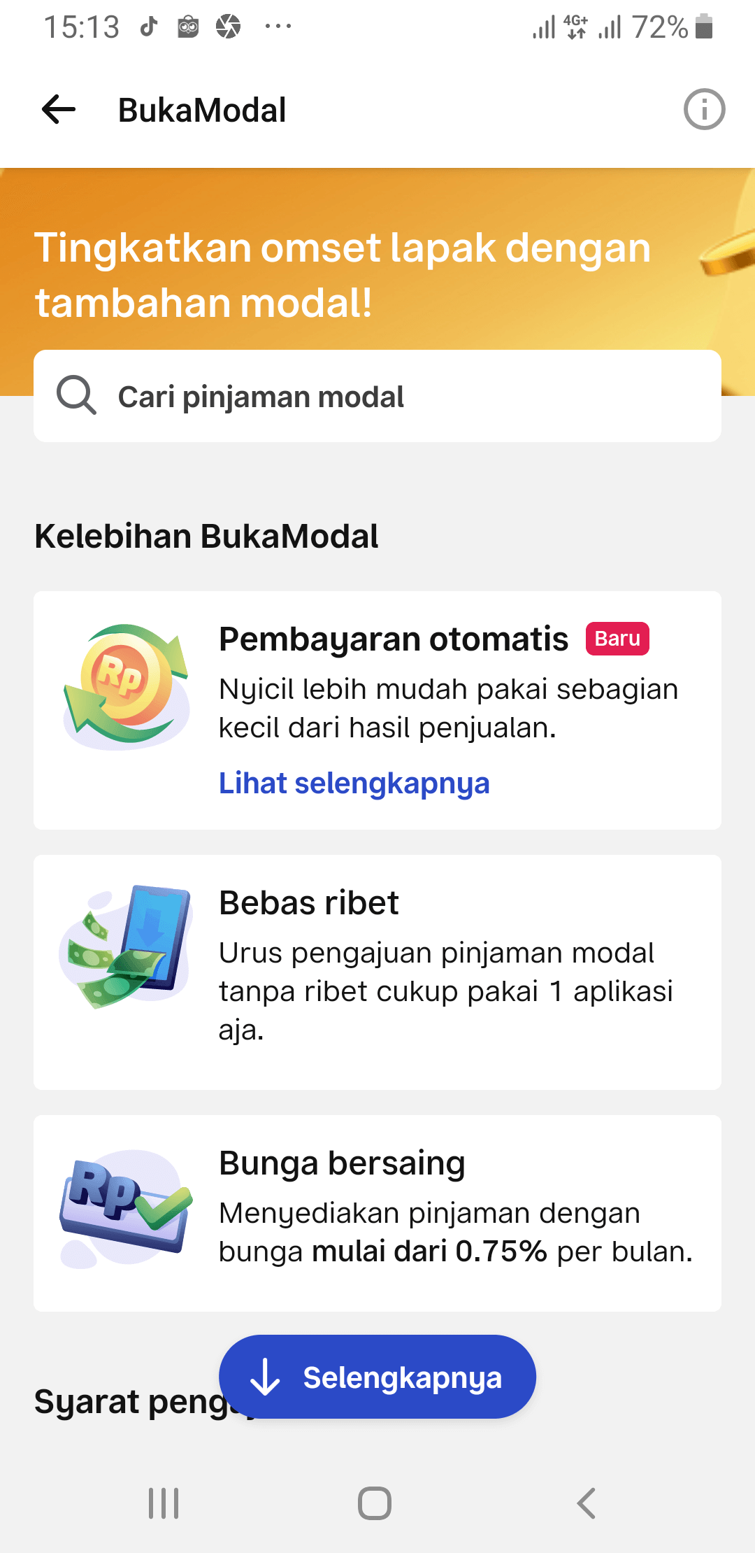 BukaModal Cara Kredit Bukalapak