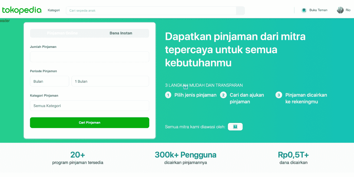 Cara Kredit di Tokopedia