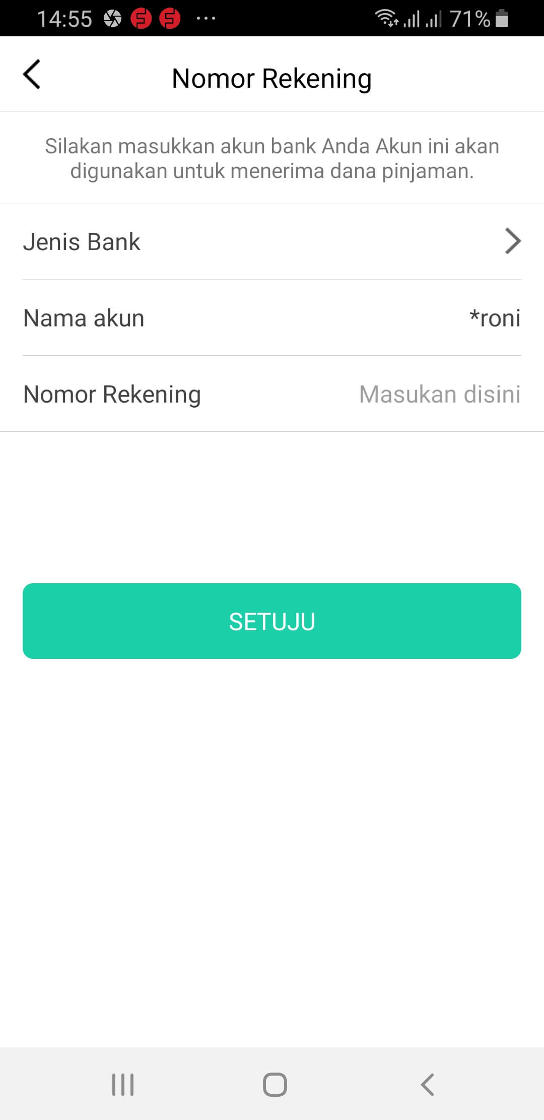 Rekening Bank Pinjam Yuk Pinjaman Online