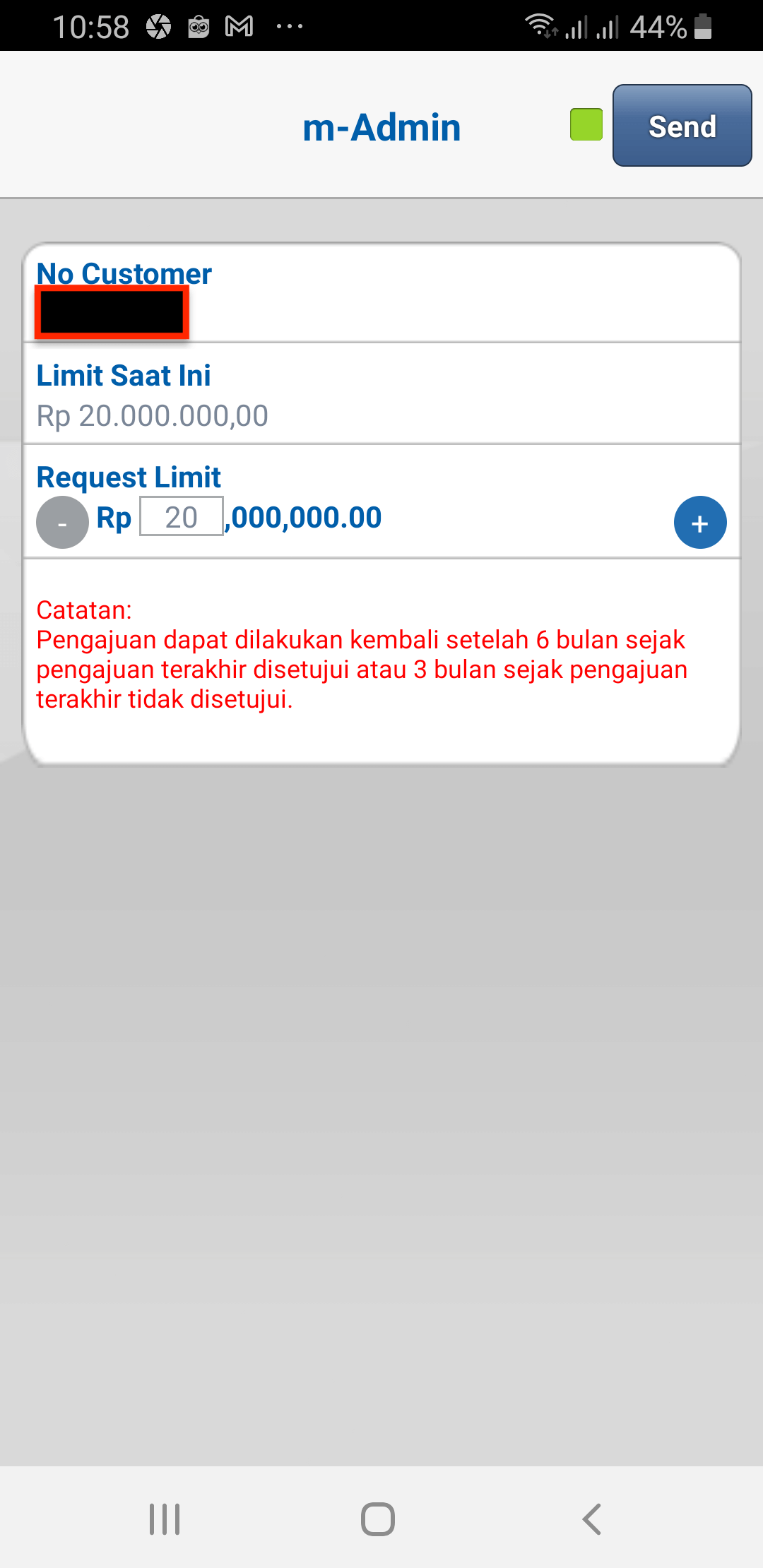 Permintaan Naik Limit BCA Online