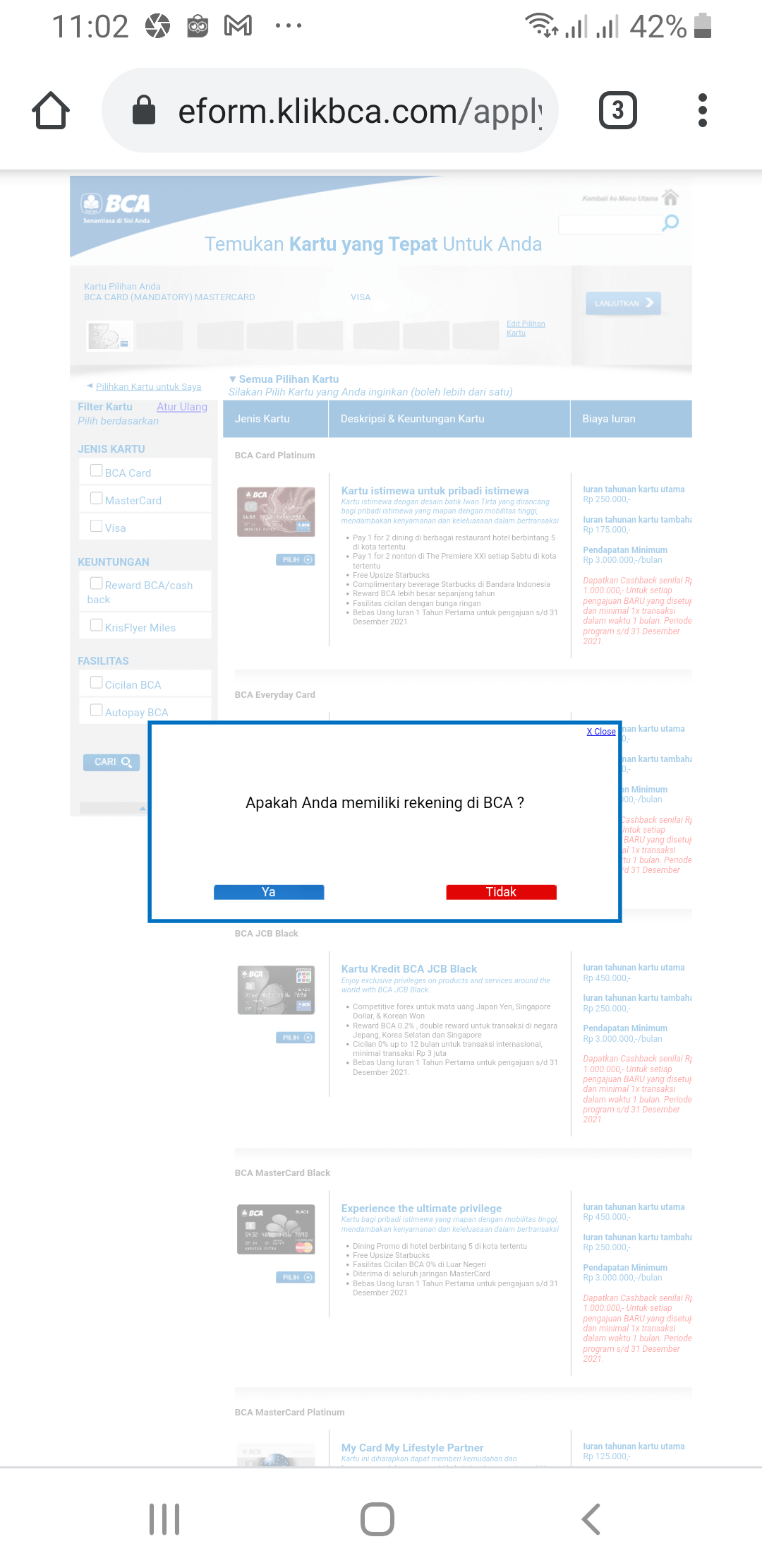 Punya Rekening di BCA KK