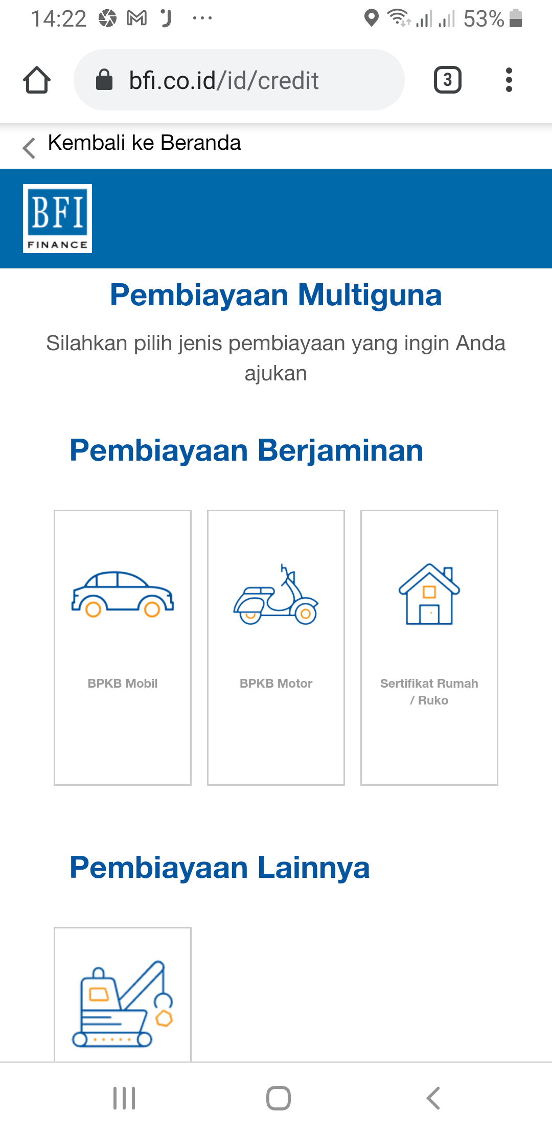 Jenis Kredit BFI Finance Kredit