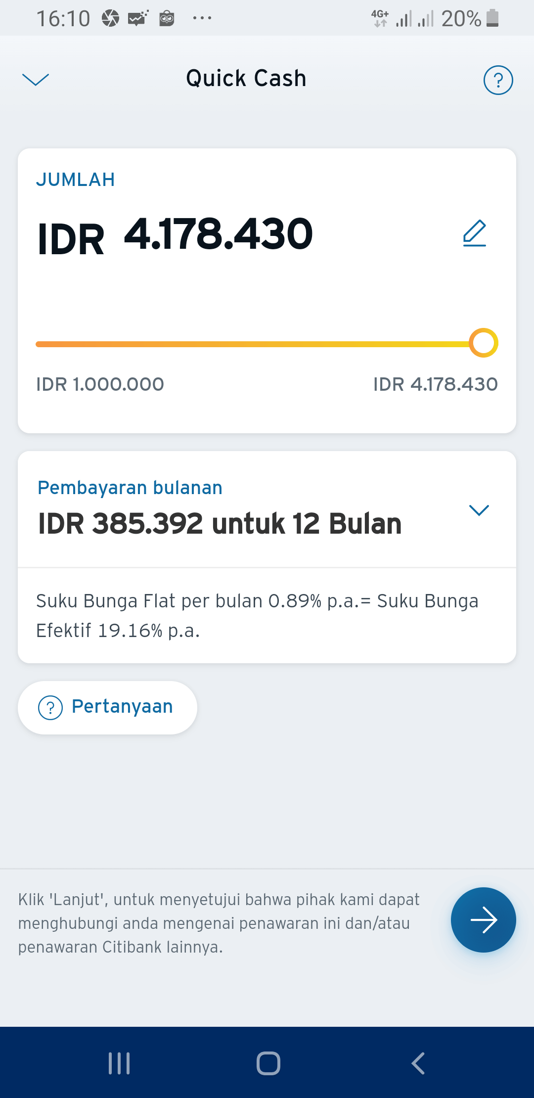 Quick Cash Citi Online