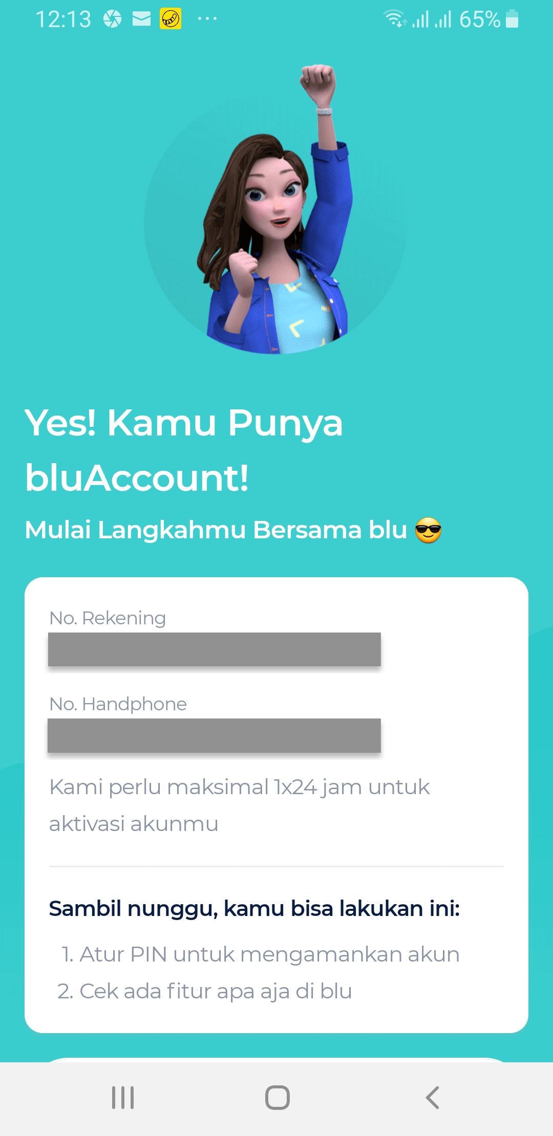 Rekening BCA Digital Berhasil Dibuka